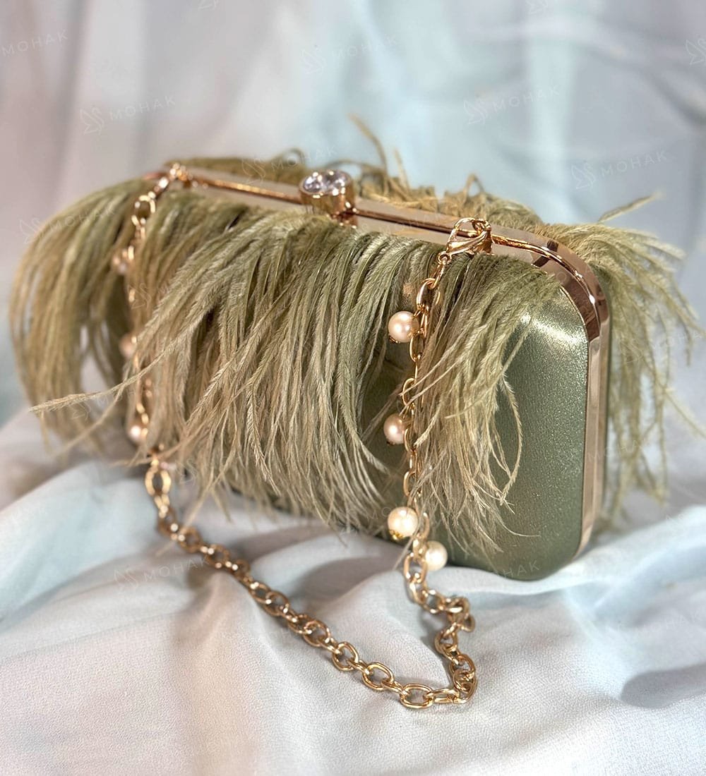 MOHAK | Feather Martini Clutch