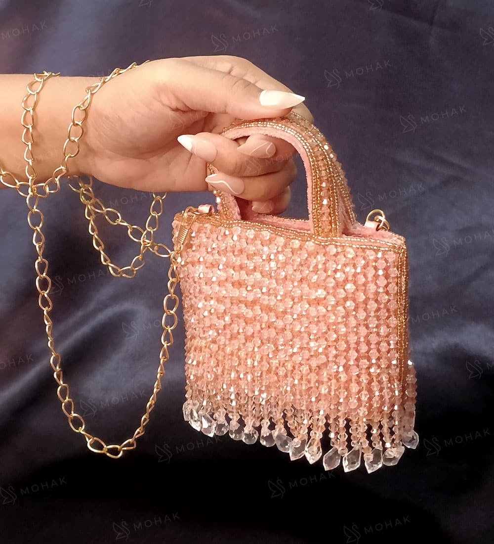 Peach Crystal Mini Tote