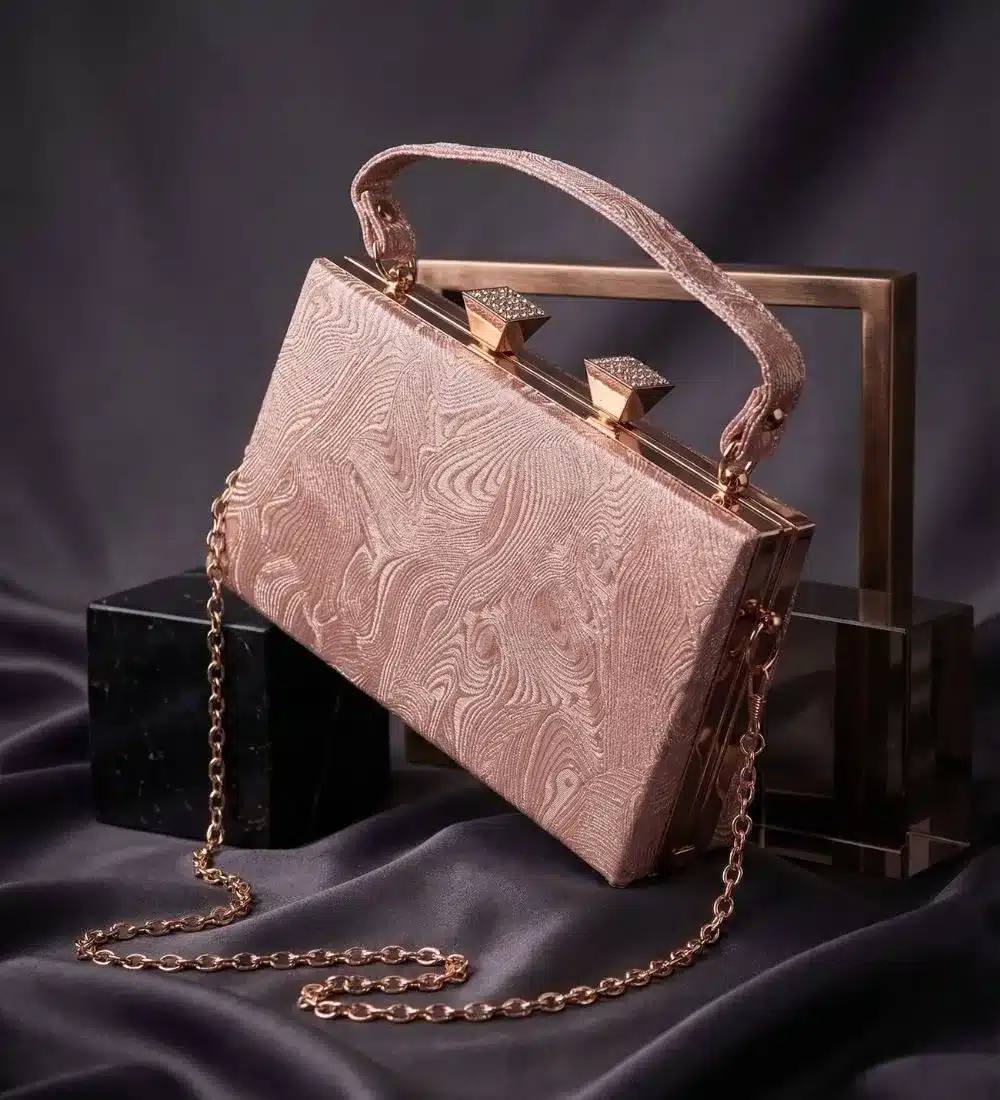 MOHAK | Shimmer Blush Double Sided Clutch