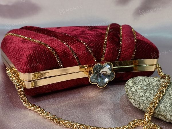 Ruby Rouge Velvet Clutch